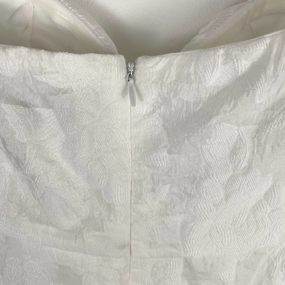 Lulu's From This Day Floral Jacquard Strapless Midi Dress In White Small New - Picture 12 of 16